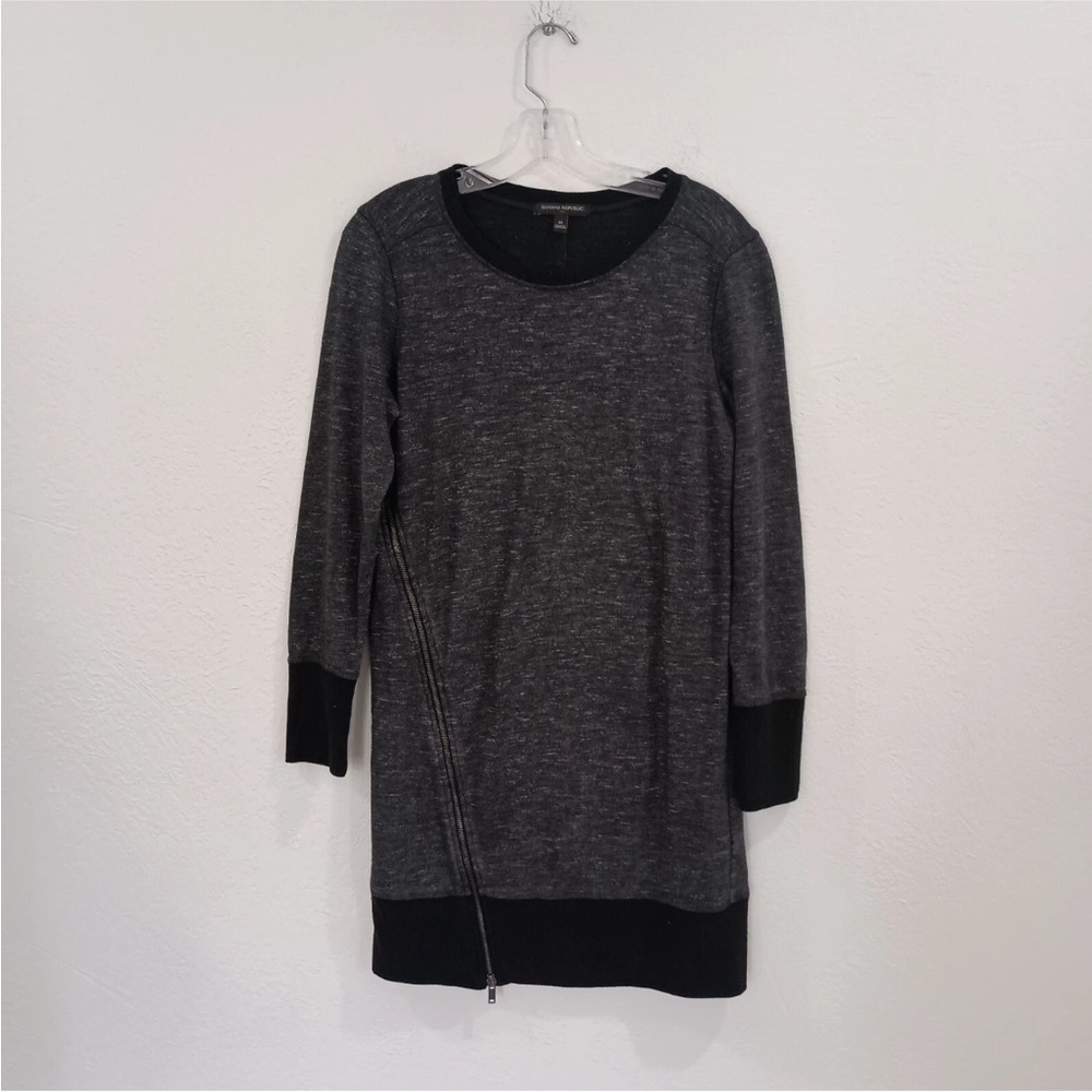 Banana Republic Charcoal Sweater Dress with Zipper